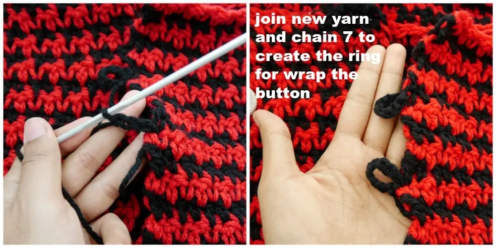 houndtooth vest button wrap cardigan free crochet pattern beginner friendly.