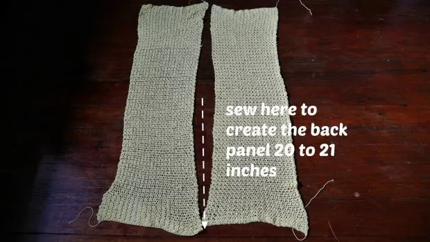 crochet 2 rectangles