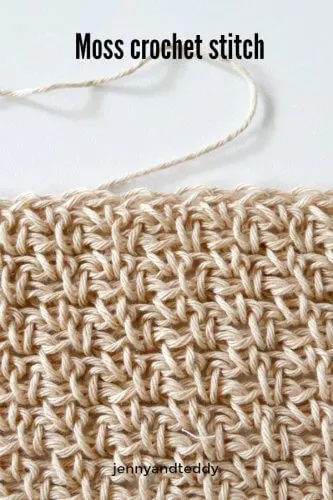 moss stitch crochet tutorial beginner friendy by jenyyandteddy