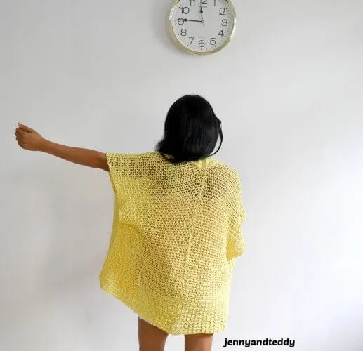 crochet kimono cardigan for summer step by step video tutorial.