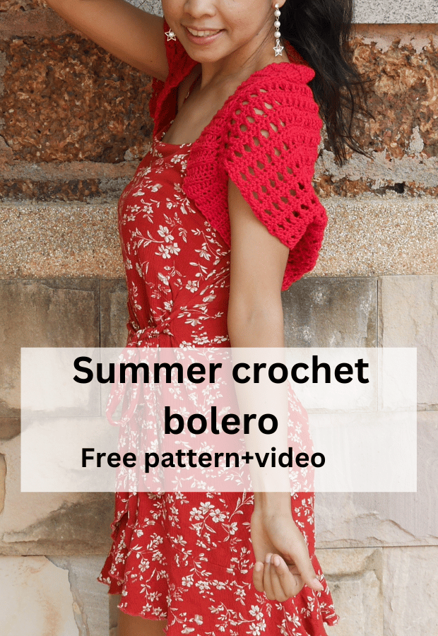 summer lightweight crochet bolero free pattern.