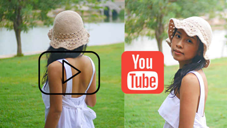 how to crochet a sun hat for summer video tutorial.