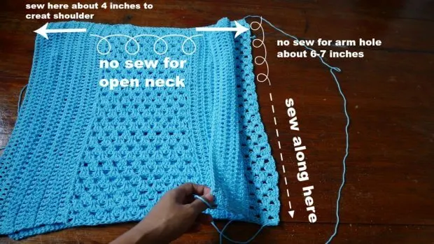 assemble crochet top tee