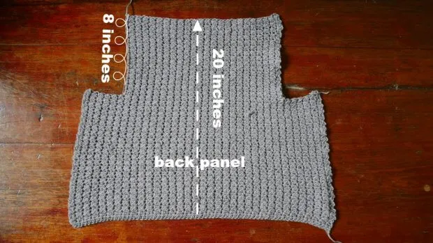 back panel crochet vest