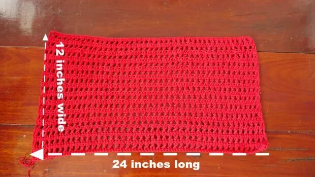 crochet shrug bolero made from 1 rectangle