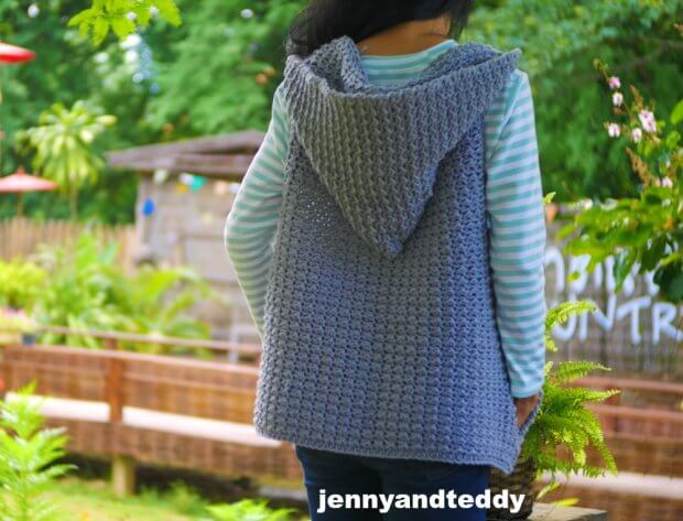 crochet jacket with hoodie free pattern tutorial.