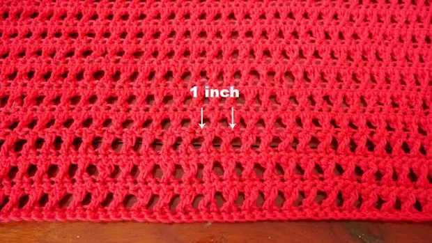 gauge triple criss cross triple crochet stitches