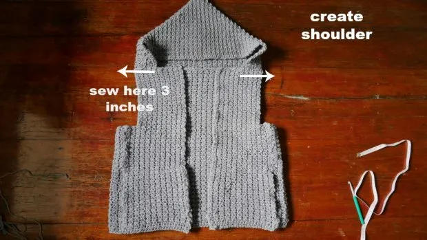 how to make crochet hooded jacket with zipper easy