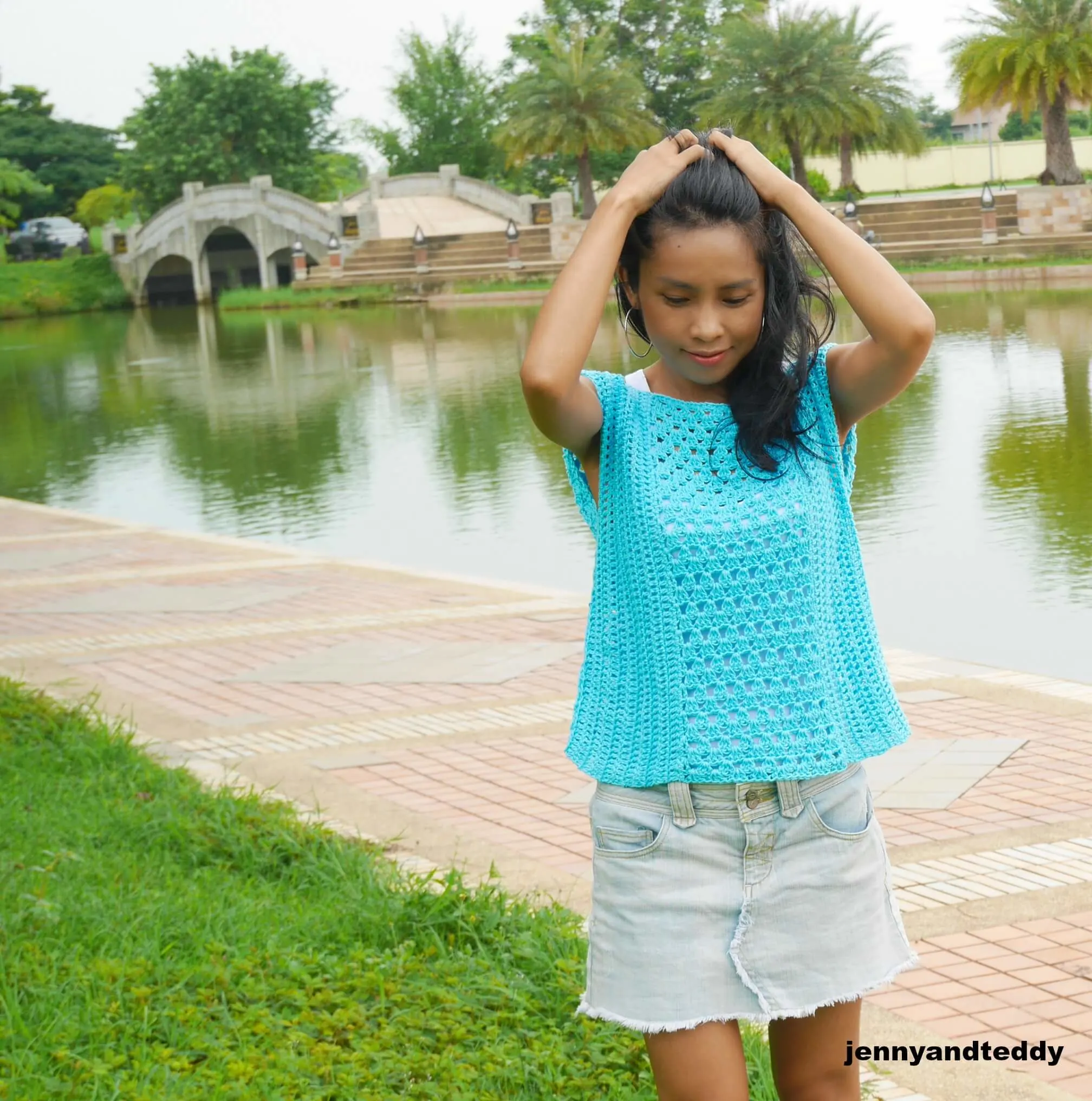 summer crochet sleeveless  top  beginner friendly free pattern.