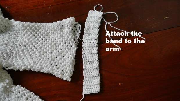 attach band to the arm