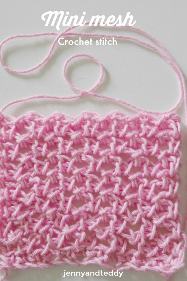 easy mini mesh crochet stitch by jennyandteddy