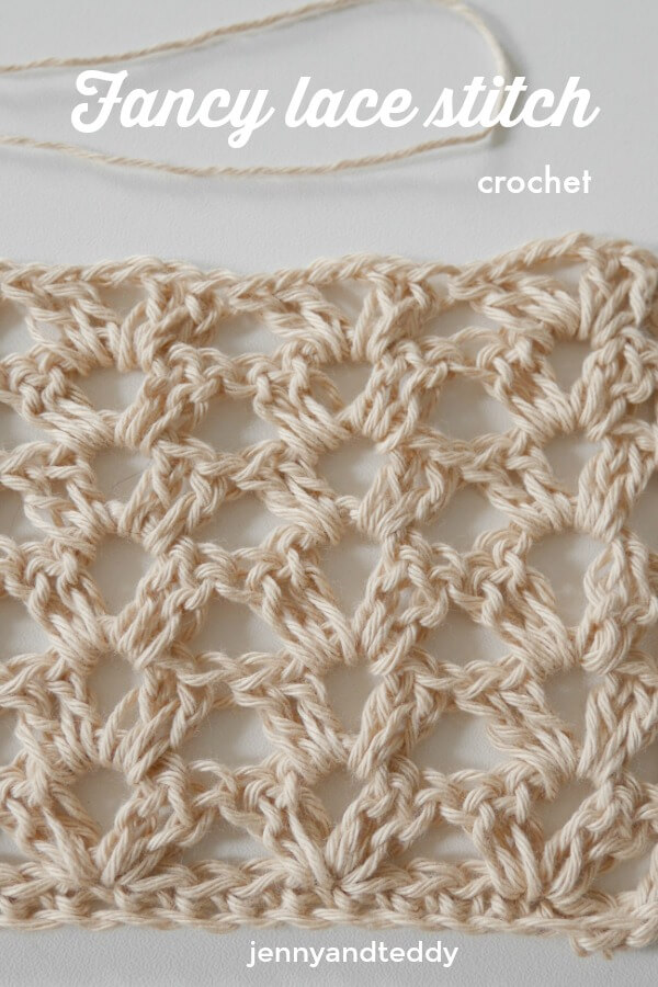 fancy lace crochet stitch - Jenny & Teddy