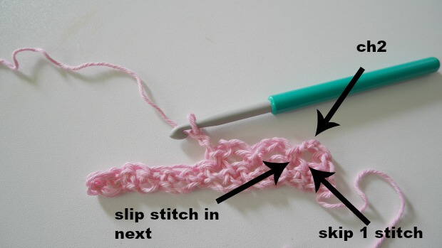 simple crochet mini mesh stitch