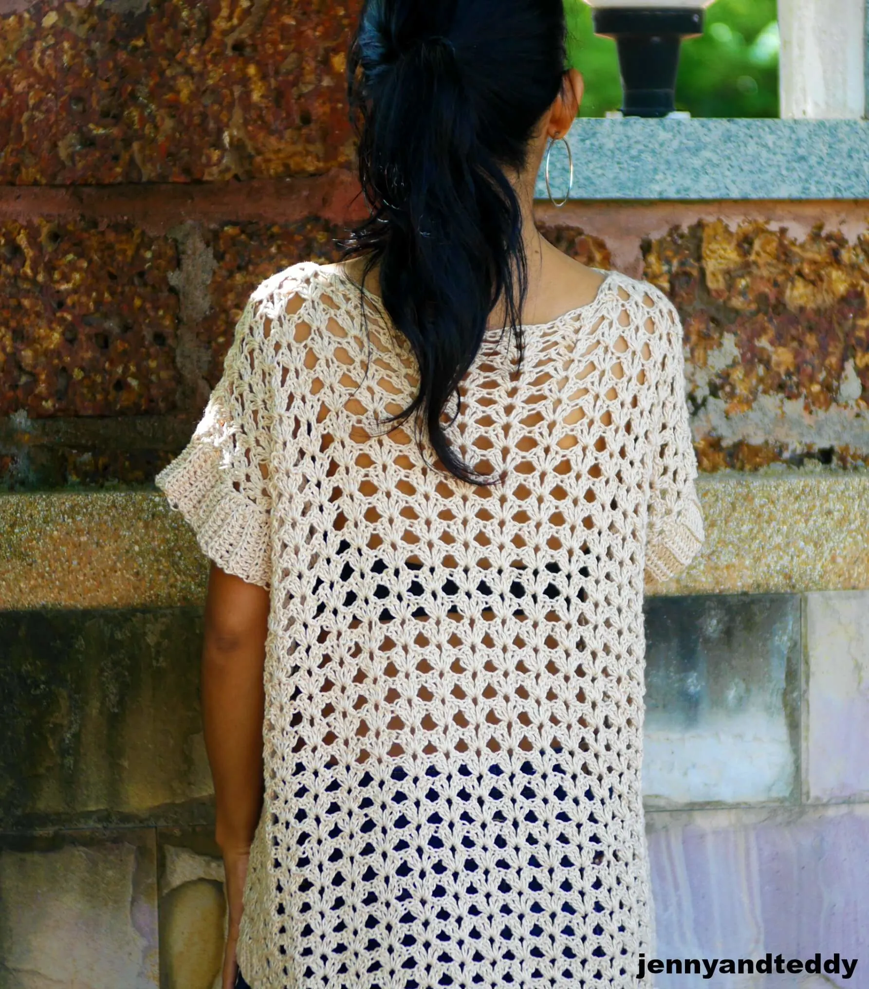 summer beach cover up  free easy crochet pattern