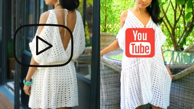 crochet boho mini dress youtube tutorial.