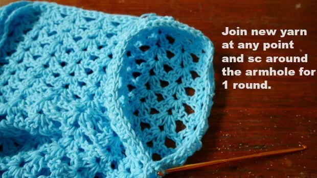 add the bell sleeve crochet