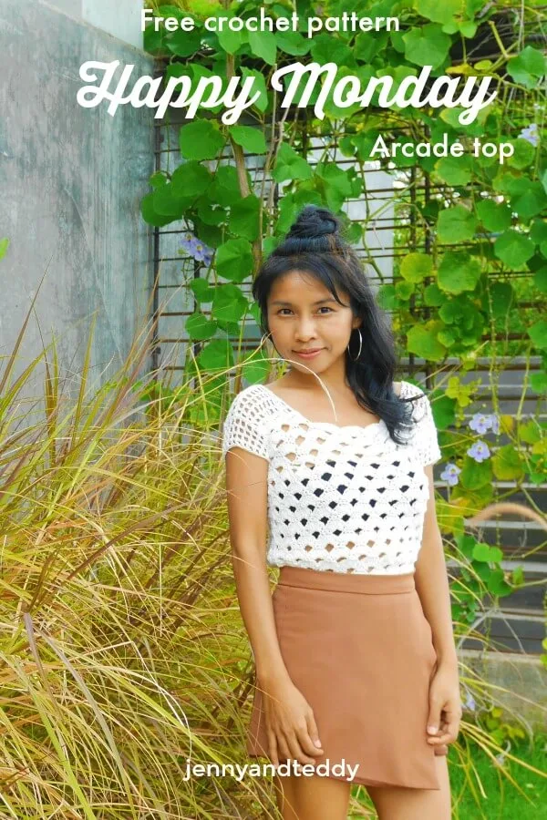 crochet arcade stitch top free pattern