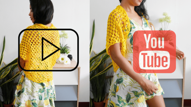 how to crochet lace shrug youtube tutorial.
