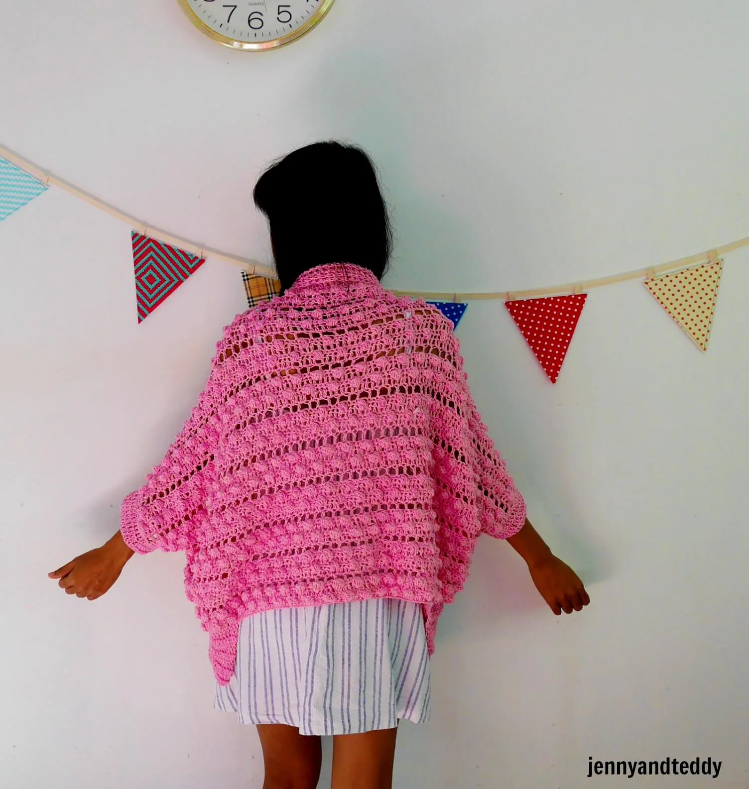 bobble stitch crochet cardigan