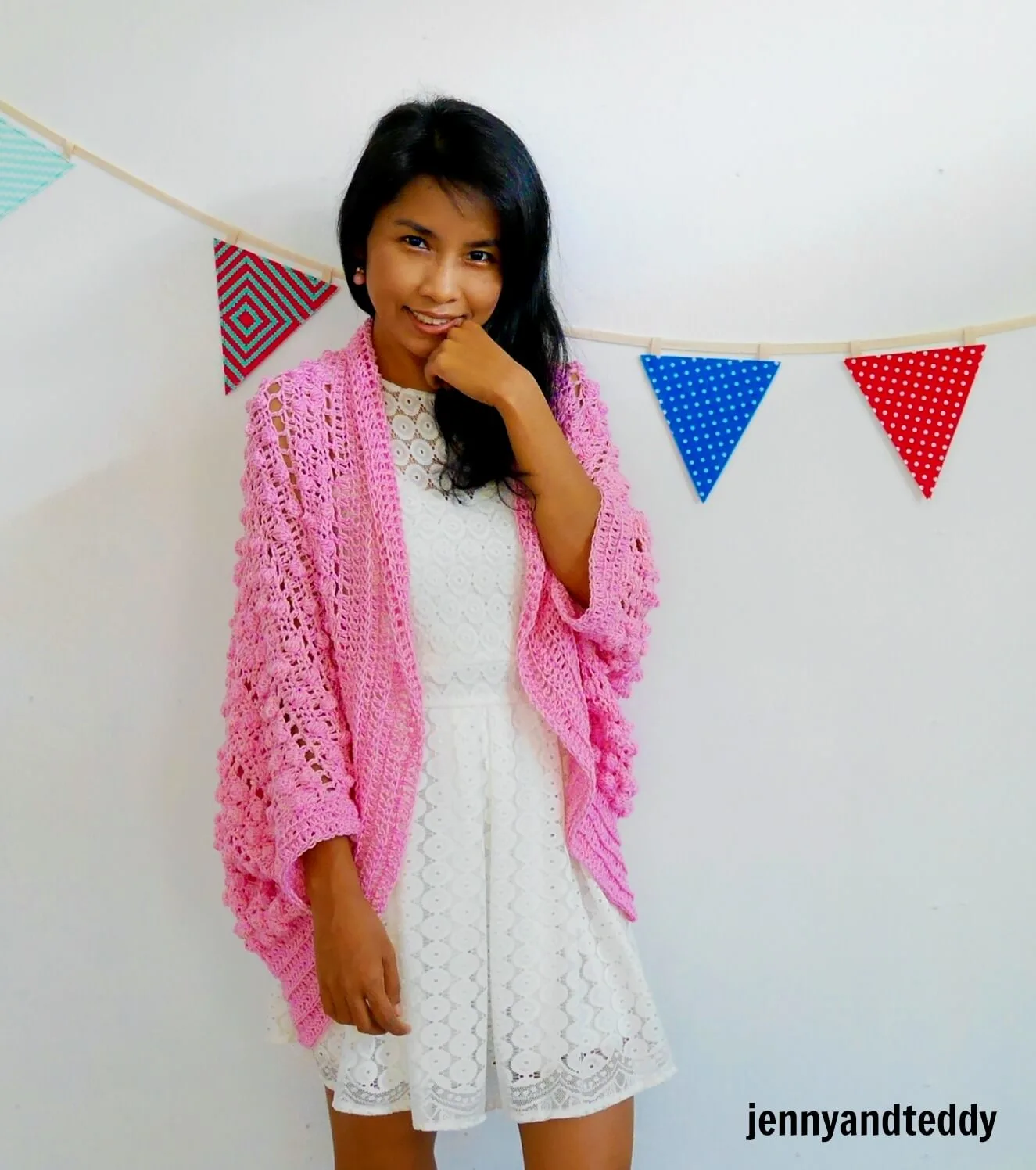 easy blanket cardigan bobble stitches