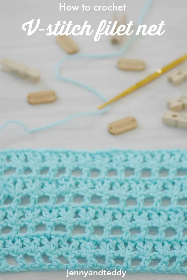 how to crochet easy v stitch filet net