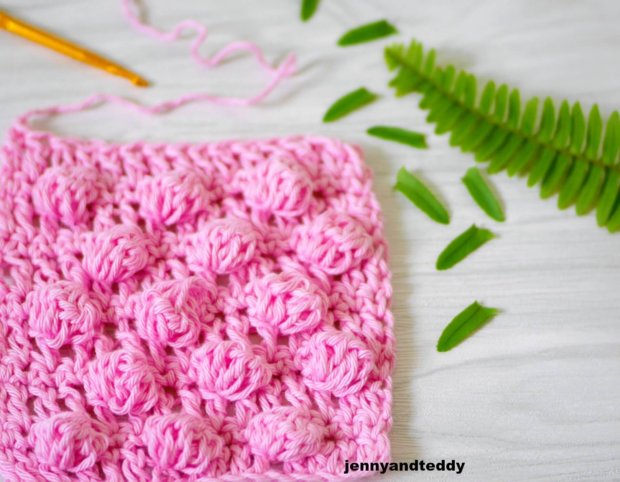 bobble stitch easy crochet tutorial and pattern