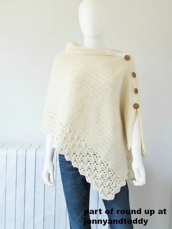 kint look crochet poncho forlady free pattern pictutre