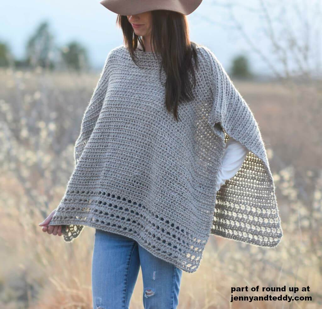 10 Free Easy Crochet Poncho Patterns For Beginner 10-free-easy-crochet-poncho-patterns-for-beginner