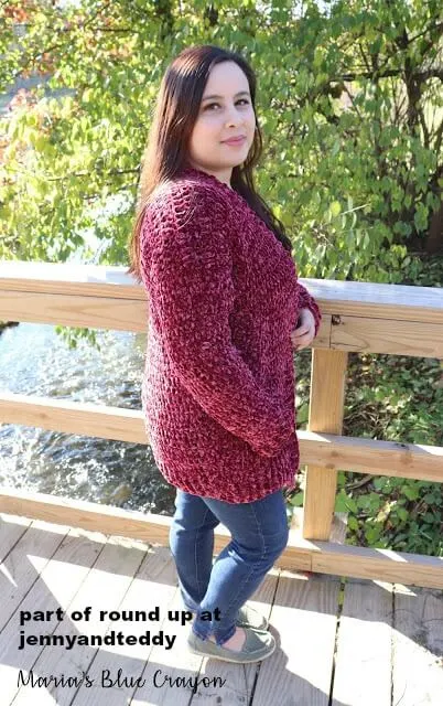 velvet crochet cardigan image