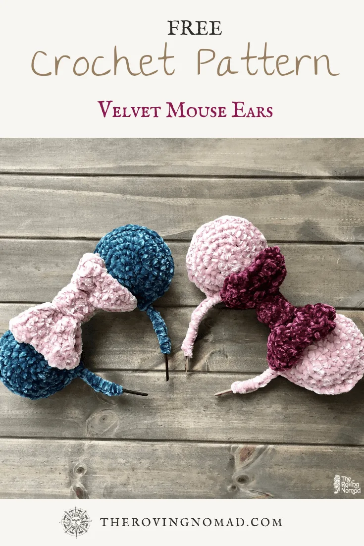crochet velvet mouse ear image