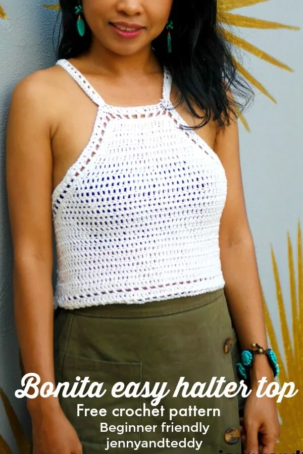 easy crochet summer halter top photo