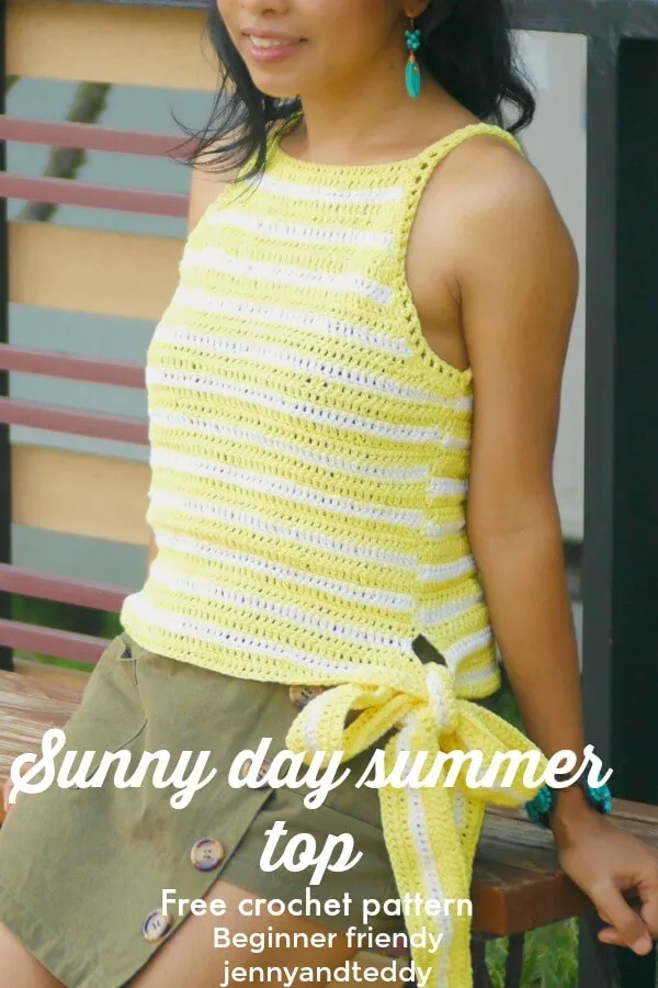 crochet summer top easy for beginner /tank top sunny day crochet summer top photo