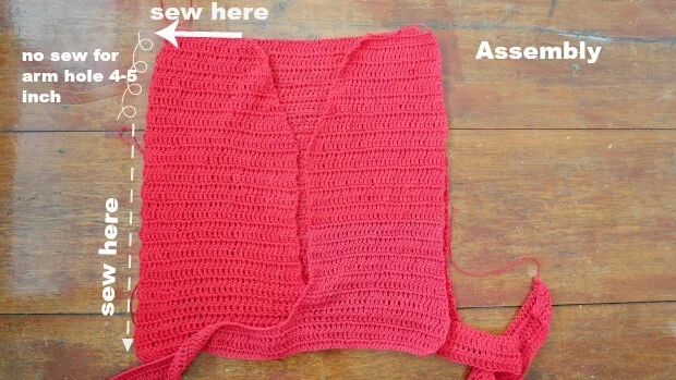 crochet  top assemble