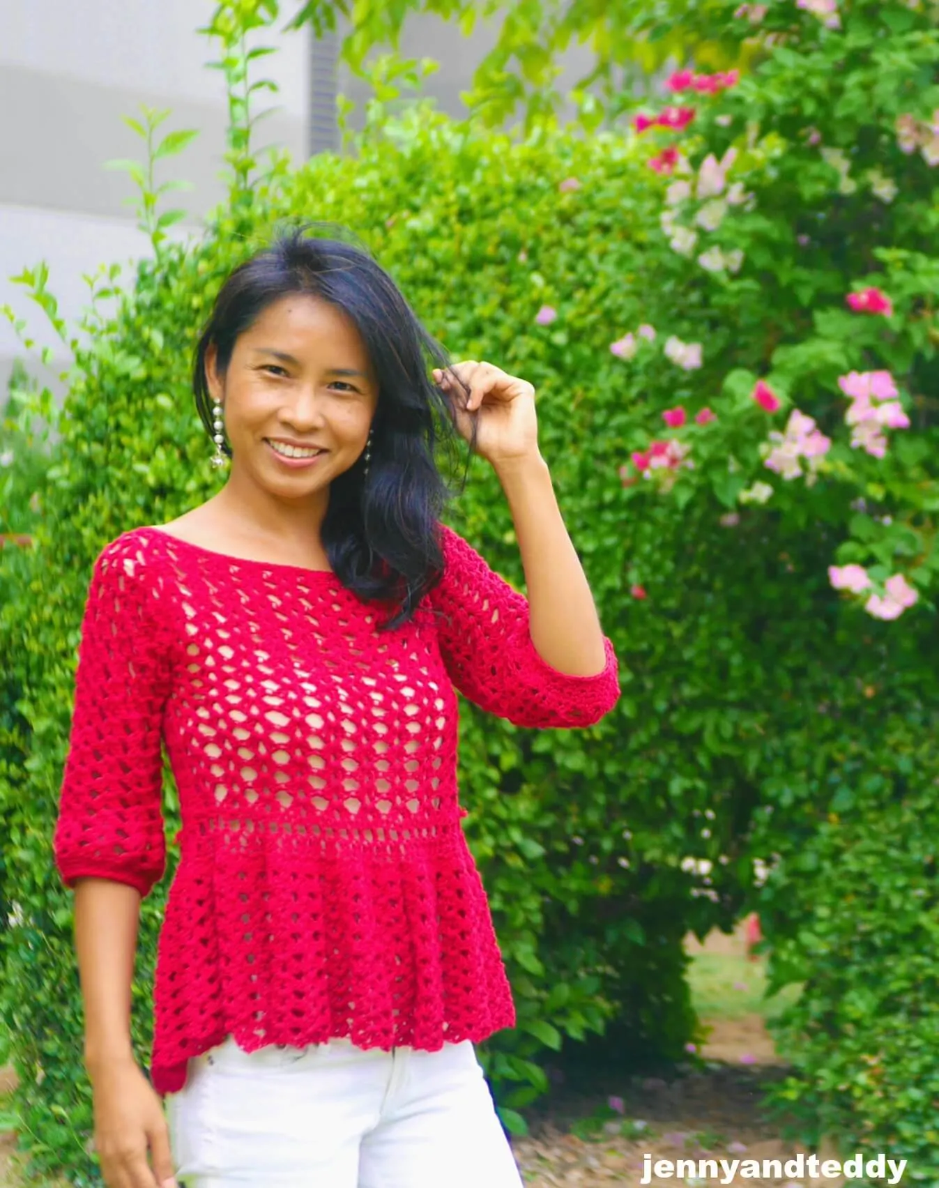 easy breezy crochet ruffle top image