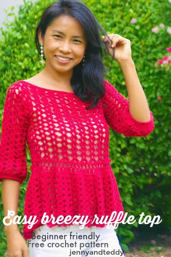 simply crochet lace ruffle top picture