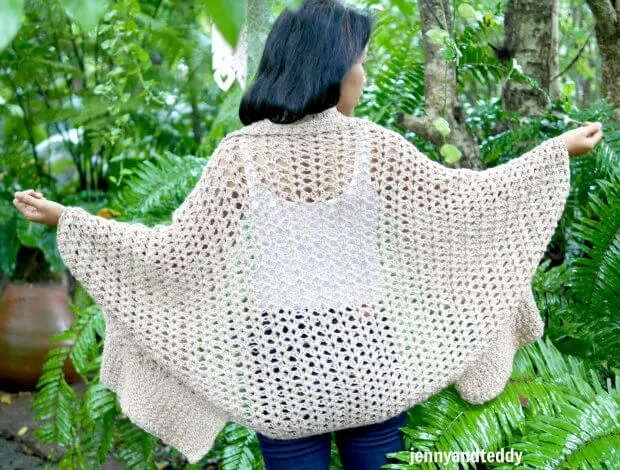 blanket cocoon cardigan crochet pattern tutorial