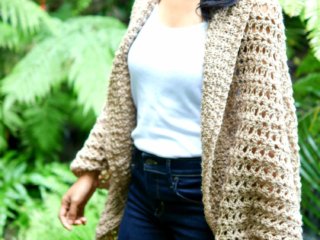 easy crochet lace cocoon cardigan