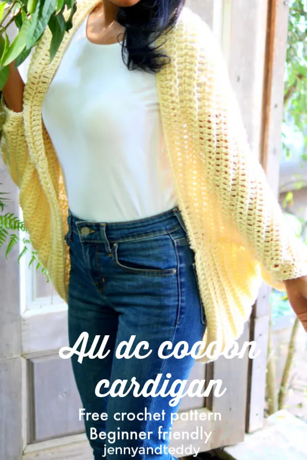 all about double crochet dc cocoon cardigan free tutorial