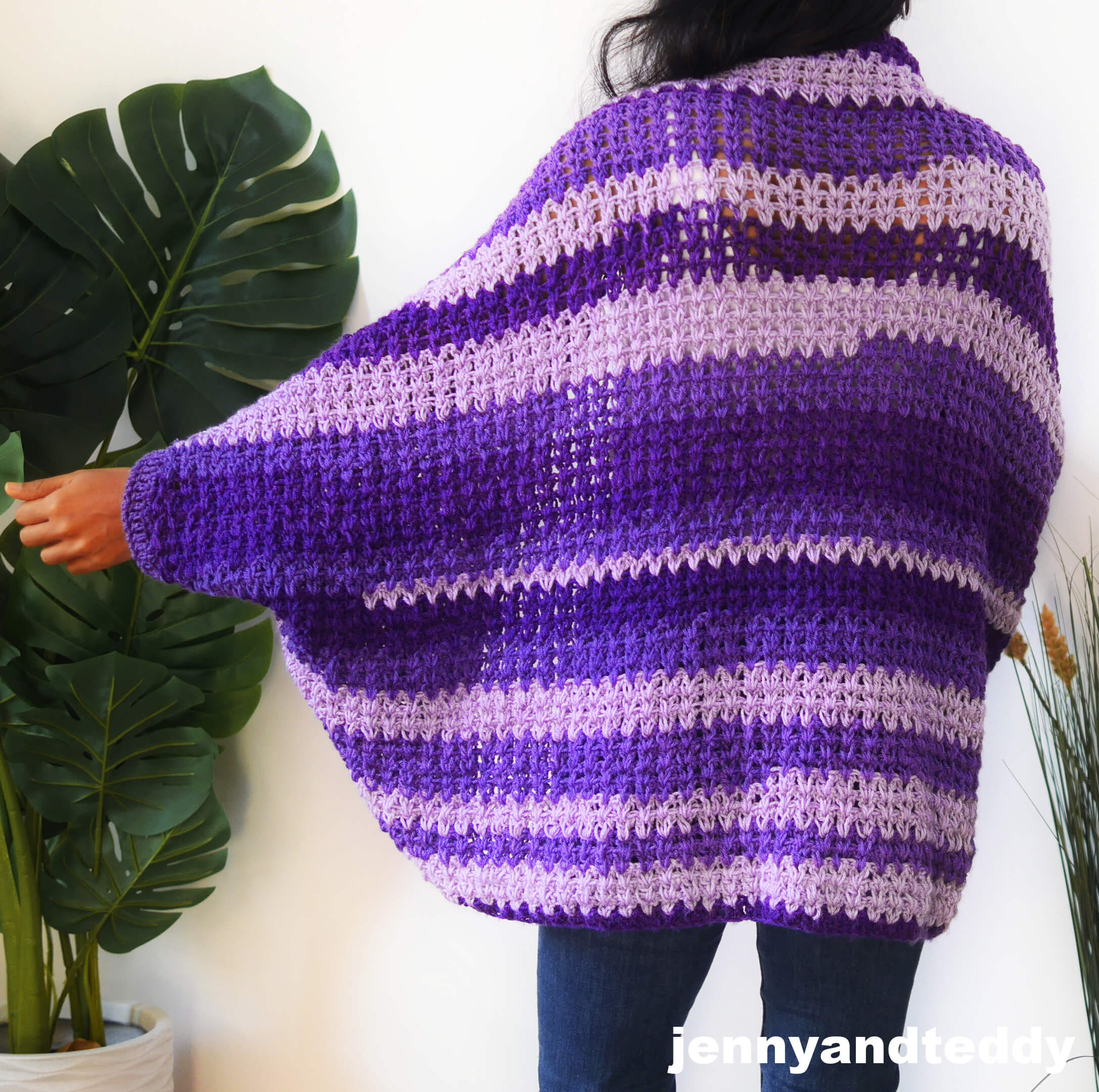 everyday cocoon cardigan free crochet pattern jennyandteddy