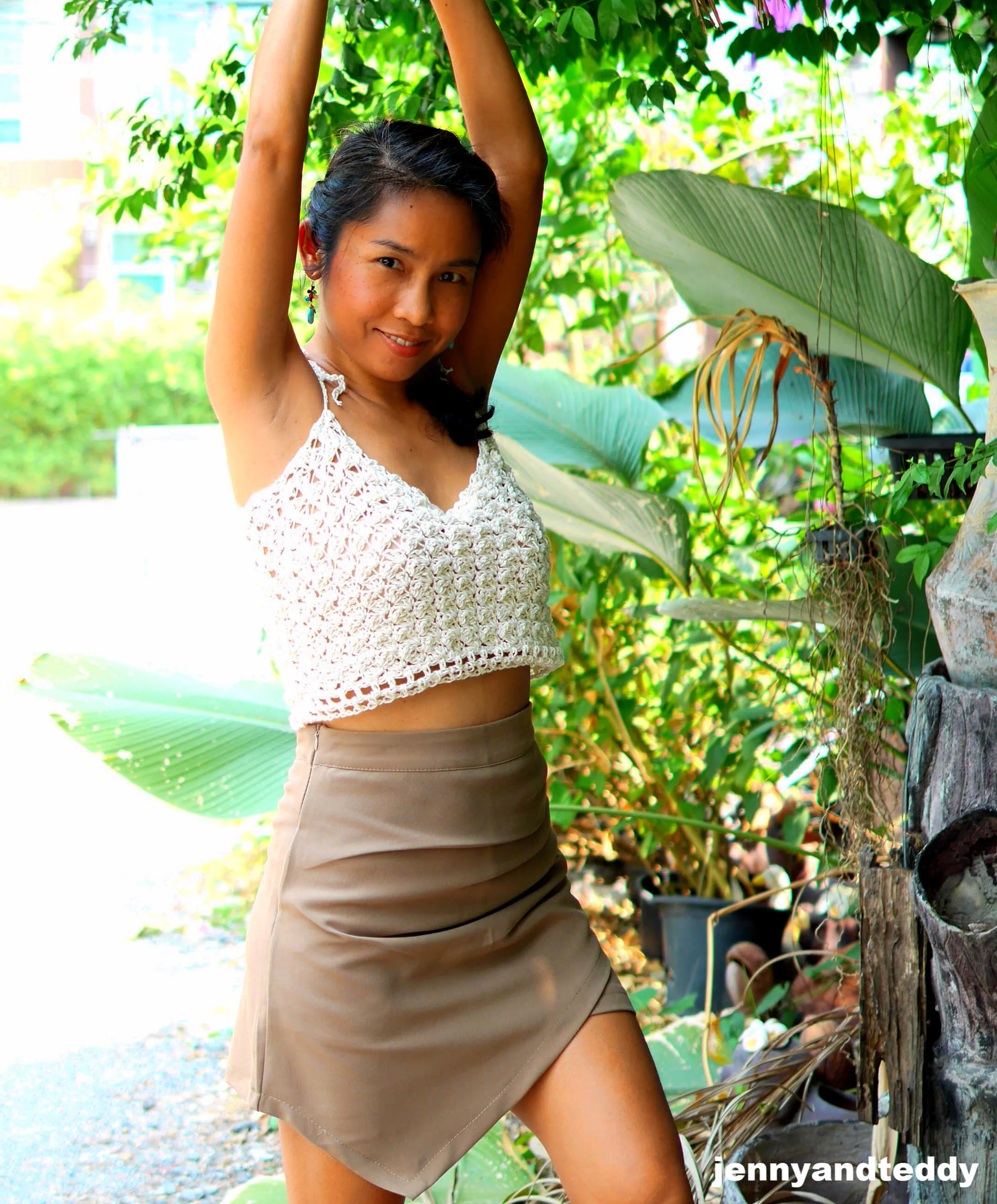 jasmine rice crochet crop top how to tutorial