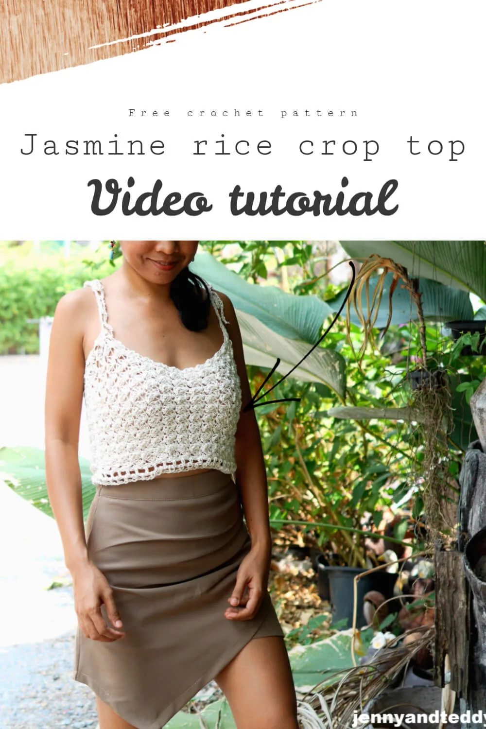 jasmine rice crop top crochet tutorial