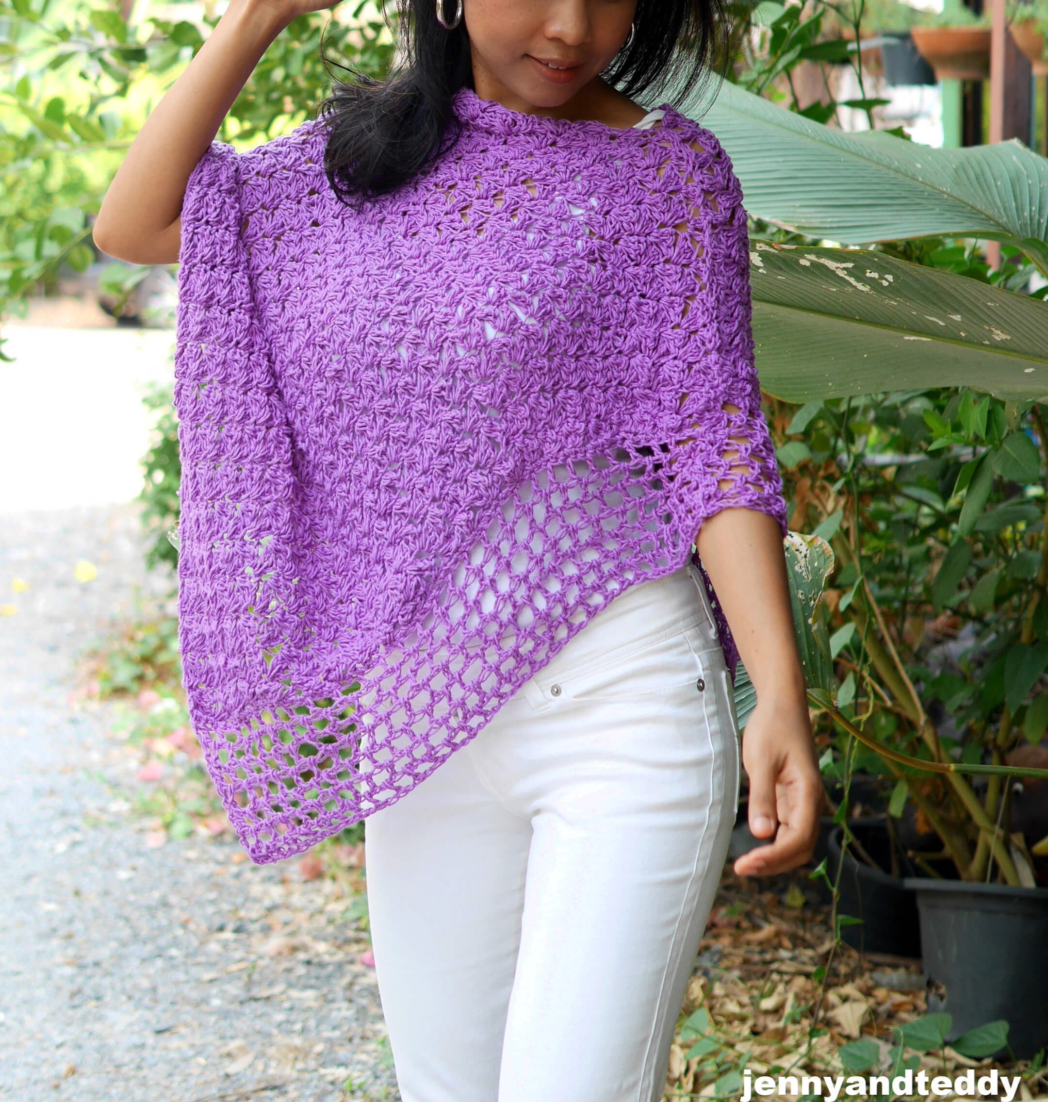 simple one rectangle poncho wrap