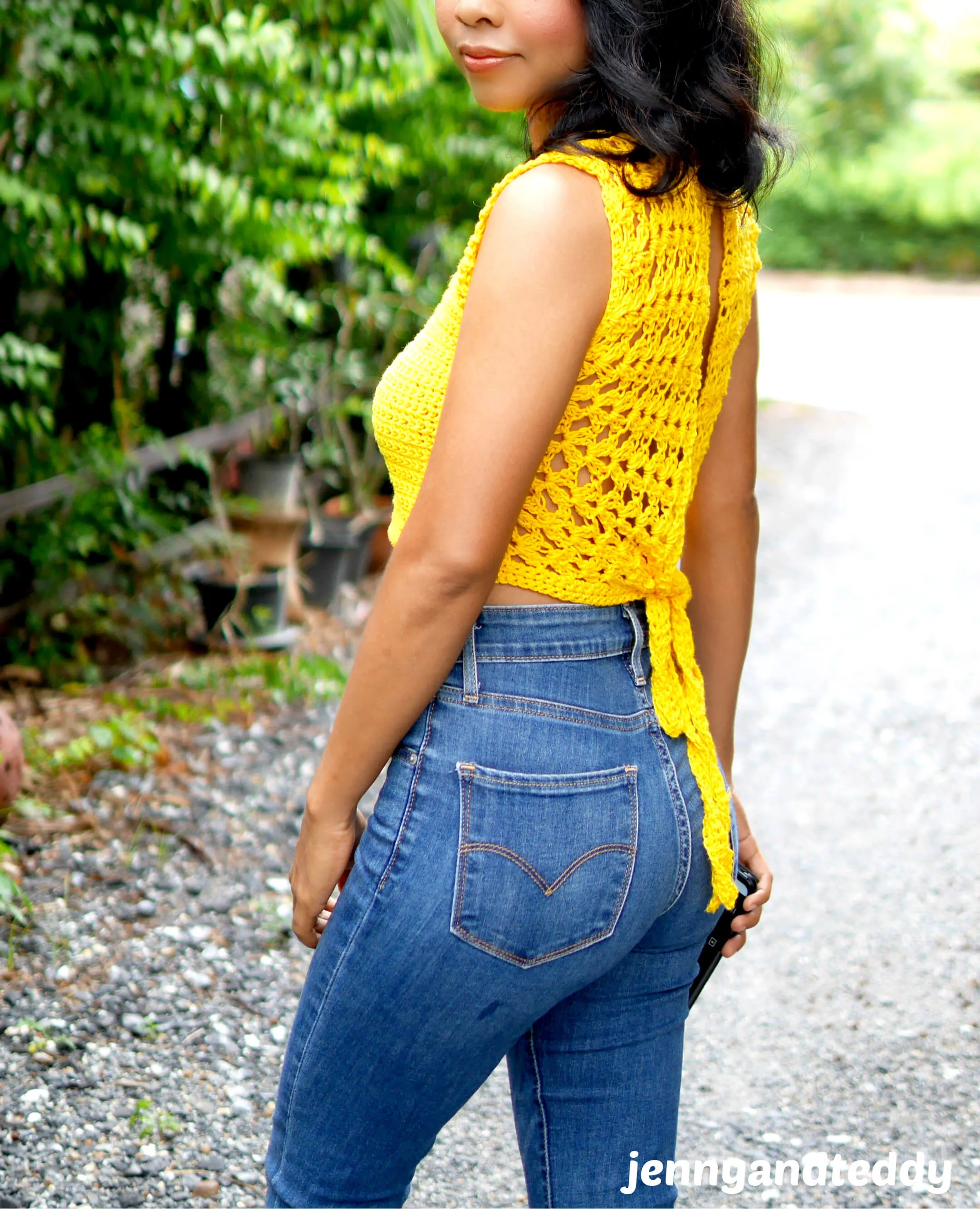 crochet tutorial sunflower crop top