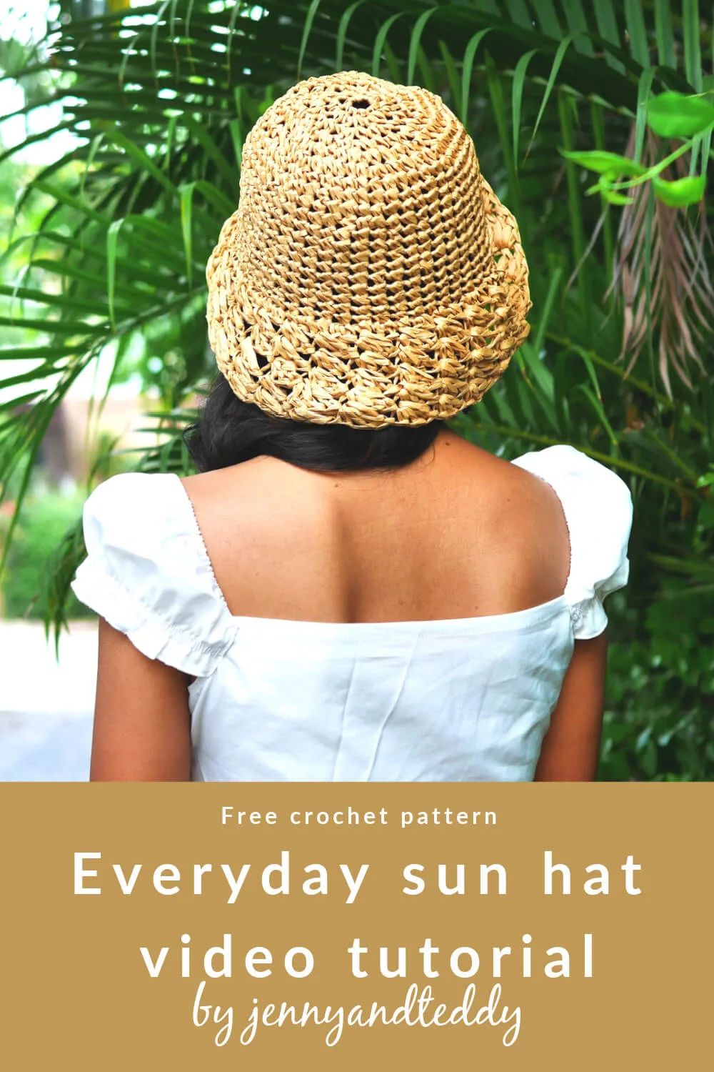 Everyday sun hat free crochet pattern - Jenny & Teddy