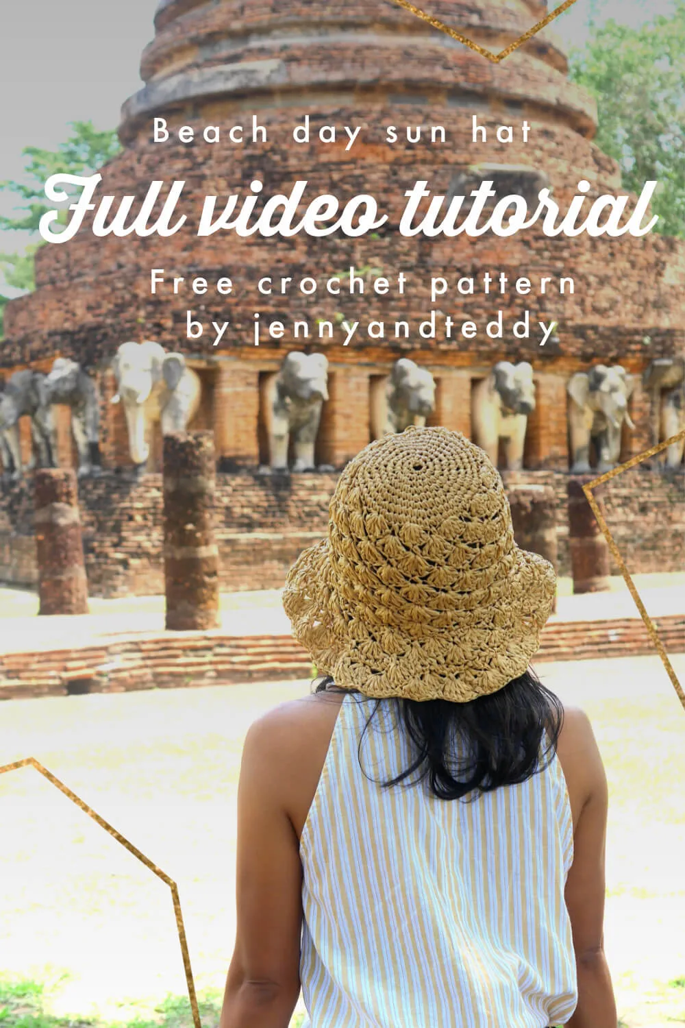 crochet beach day sun hat free pattern