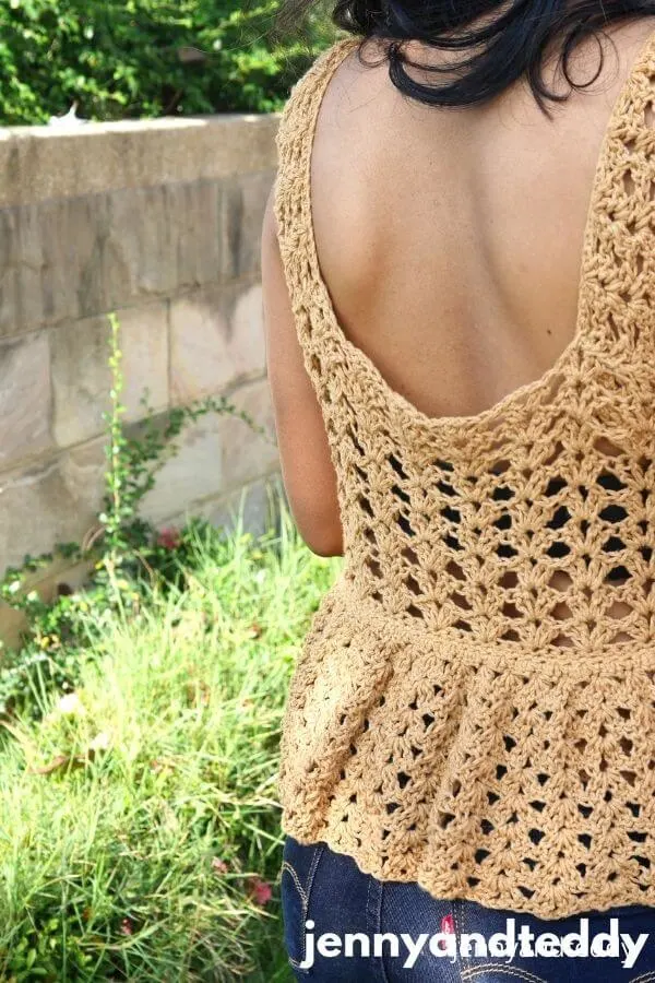 easy and simple crochet lace blouse free crochet pattern