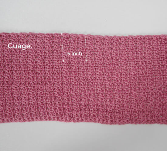 crochet guage.