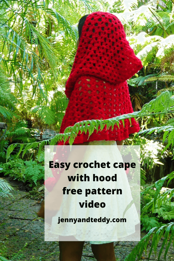 crochet cape with hooded for all size step by step video free crochet pattern.