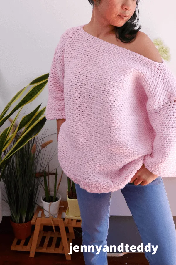 knit look crochet sweater free pattern