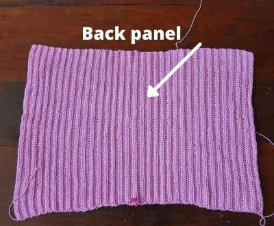 back panel ribbed sweater